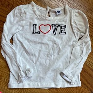 Janie and Jack love shirt size 2T